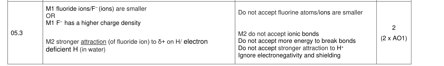 Mark scheme for 2023 A-Level Paper 1 Q5.3 (2 marks)