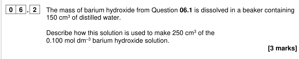Question from 2023 A-Level Paper 1 Q6.2 (3 marks)