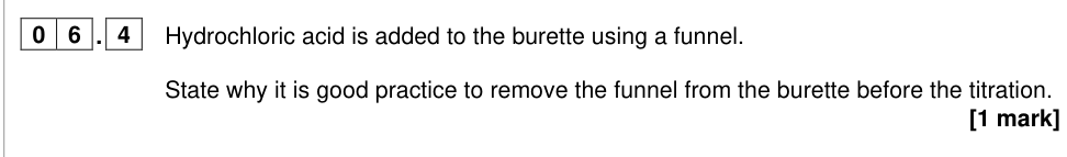 Question from 2023 A-Level Paper 1 Q6.4 (1 marks)