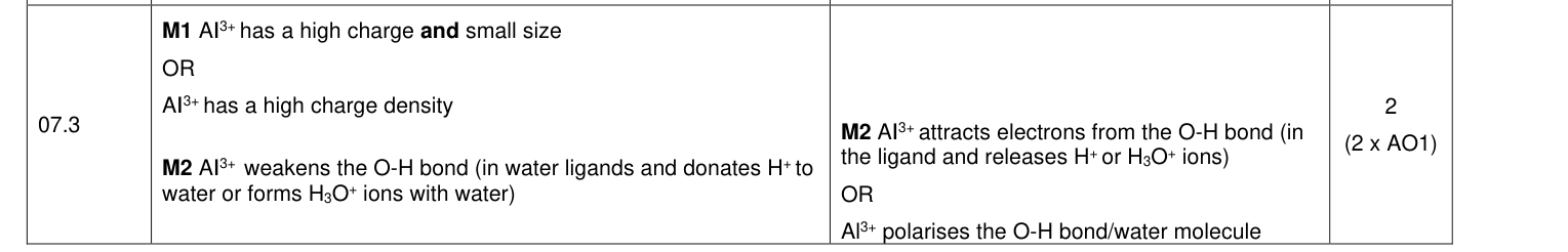 Mark scheme for 2023 A-Level Paper 1 Q7.3 (2 marks)