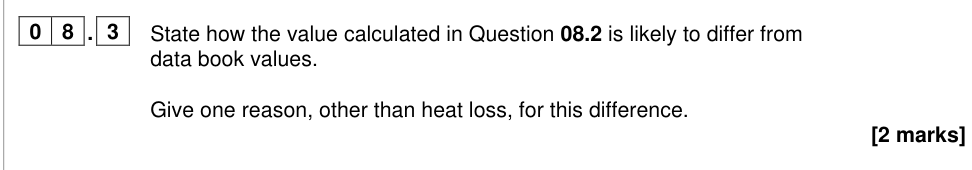 Question from 2023 A-Level Paper 2 Q8.3 (2 marks)