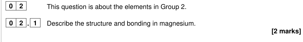 Question from 2023 As Paper 1 Q2.1 (2 marks)