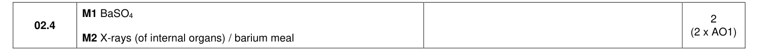 Mark scheme for 2023 As Paper 1 Q2.4 (2 marks)