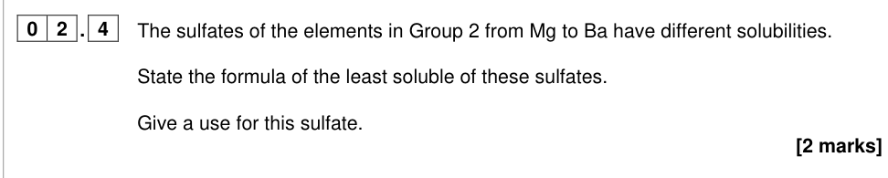 Question from 2023 As Paper 1 Q2.4 (2 marks)