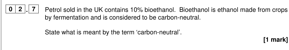 Question from 2023 As Paper 2 Q2.7 (1 marks)