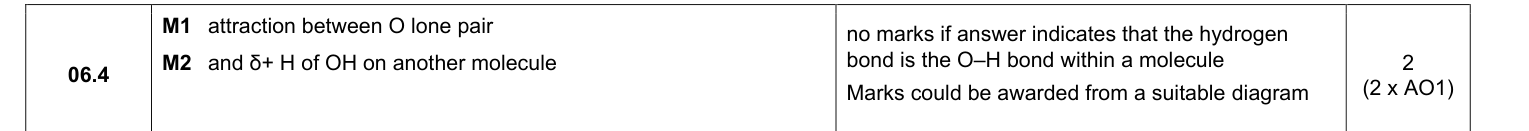 Mark scheme for 2023 As Paper 2 Q6.4 (2 marks)