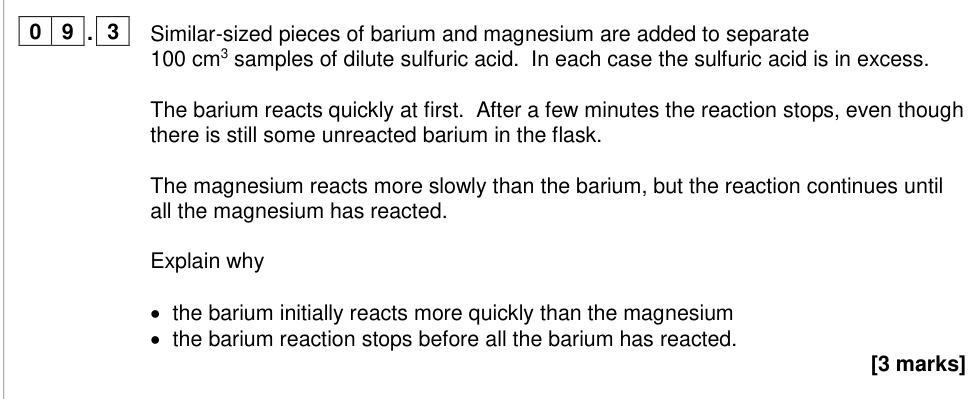 Question from 2024 A-Level Paper 1 Q09.3 (3 marks)