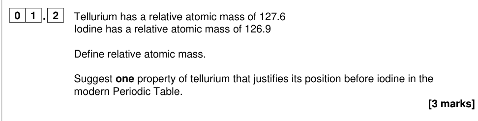 Question from 2024 A-Level Paper 1 Q1.2 (3 marks)