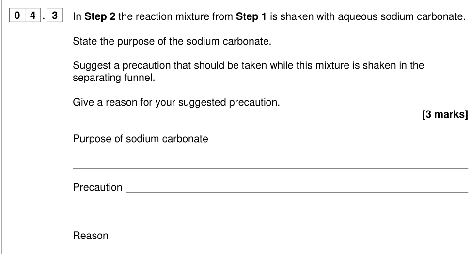 Question from 2024 A-Level Paper 2 Q4.3 (3 marks)