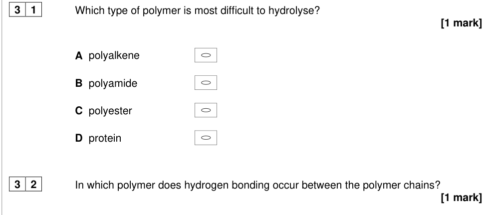 Question from 2024 A-Level Paper 3 Q32 (1 marks)