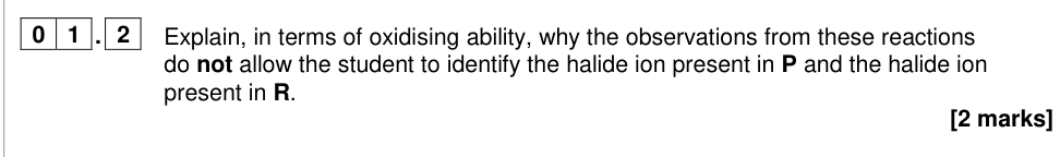 Question from 2024 As Paper 1 Q1.2 (2 marks)