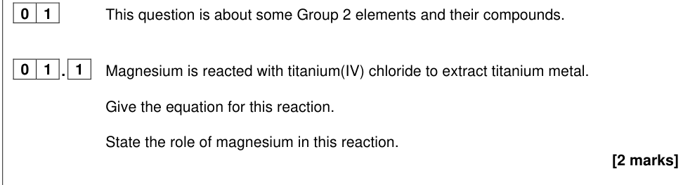 Question from 2025 A-Level Paper 1 Q1.1 (2 marks)