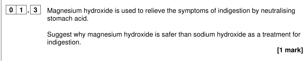Question from 2025 A-Level Paper 1 Q1.3 (1 marks)