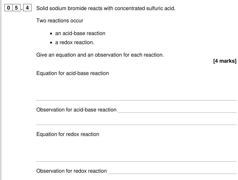 Question from 2025 A-Level Paper 1 Q5.4 (4 marks)