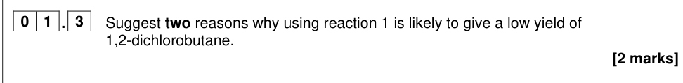 Question from 2025 A-Level Paper 2 Q1.3 (2 marks)