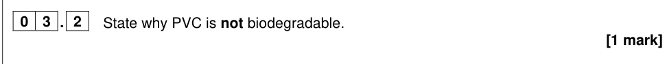 Question from 2025 A-Level Paper 2 Q3.2 (1 marks)