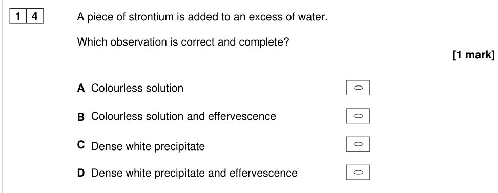 Question from 2025 A-Level Paper 3 Q14 (1 marks)