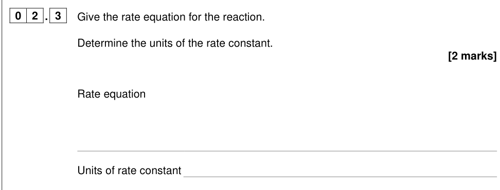 Question from 2025 A-Level Paper 3 Q2.3 (2 marks)