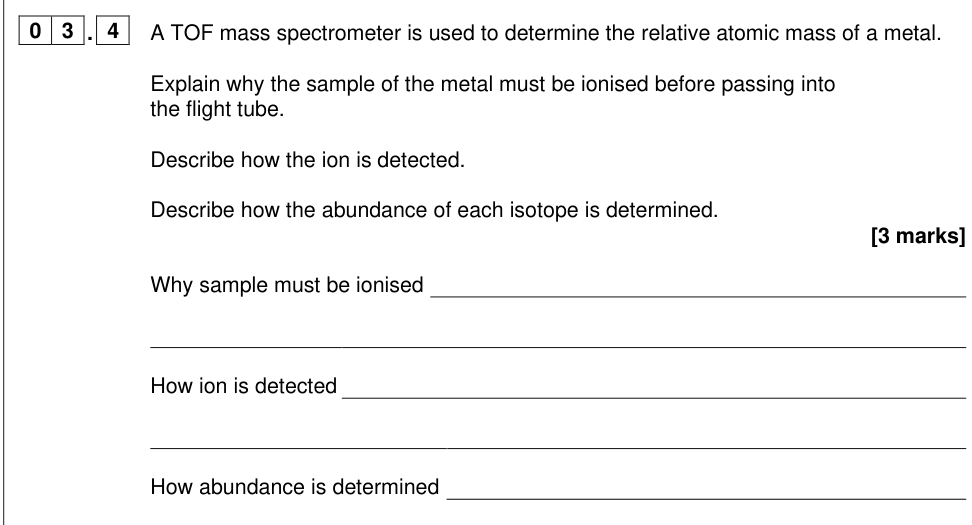 Question from 2025 As Paper 1 Q3.4 (3 marks)