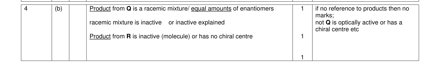 Mark scheme for January 2010 A-Level Unit 4 Q4(b) (3 marks)