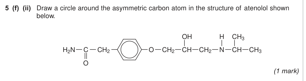 Question from January 2011 A-Level Unit 4 Q5(f)(ii) (1 marks)