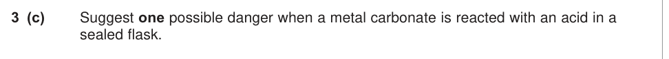Question from January 2011 As Unit 1 Q3(c) (1 marks)