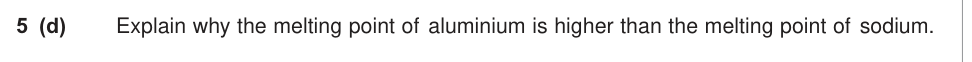 Question from January 2011 As Unit 1 Q5(d) (3 marks)
