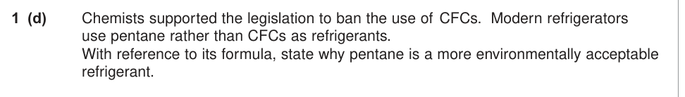 Question from January 2011 As Unit 2 Q1(d) (1 marks)