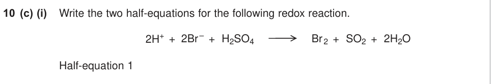Question from January 2011 As Unit 2 Q10(c)(i) (2 marks)