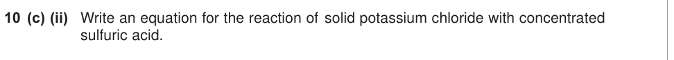Question from January 2011 As Unit 2 Q10(c)(ii) (1 marks)