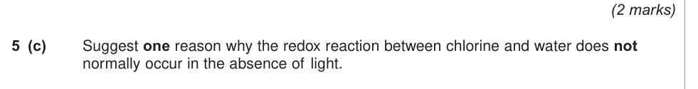 Question from January 2012 A-Level Unit 5 Q5(c) (1 marks)