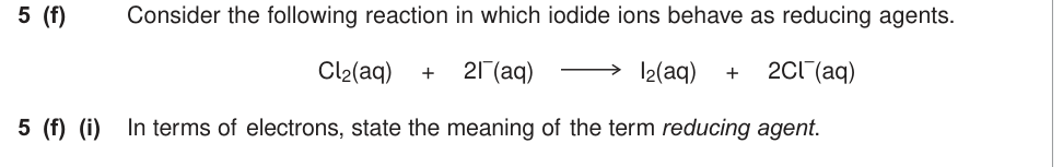 Question from January 2012 As Unit 2 Q5(f)(i) (1 marks)