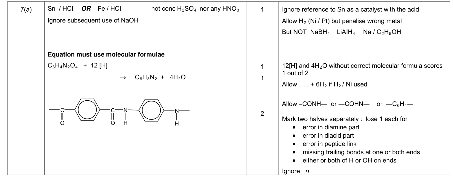 Mark scheme for January 2013 A-Level Unit 4 Q7(a) (5 marks)