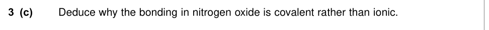 Question from January 2013 As Unit 1 Q3(c) (1 marks)