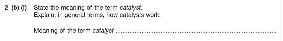 Question from January 2013 As Unit 2 Q2(b)(i) (3 marks)