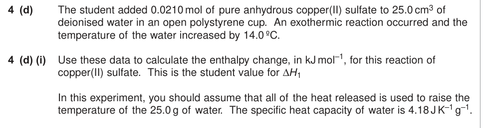 Question from January 2013 As Unit 2 Q4(d)(i) (3 marks)