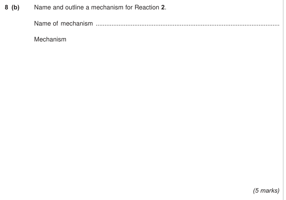Question from January 2013 As Unit 2 Q8(b) (5 marks)