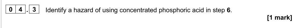 Question from June 2020 A-Level Paper 2, Q4.3 (1 mark)