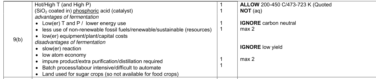 Mark scheme for Legacy Unit 2, June 2016 Q9(b) (6 marks)