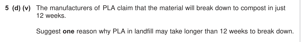Question from Legacy Unit 4, June 2013 Q5(d)(v) (1 marks)