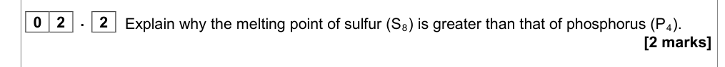 Question from Specimen A-Level Paper 1 Q02.2 (2 marks)