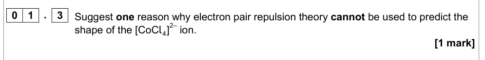 Question from Specimen A-Level Paper 1 Q1.3 (1 marks)