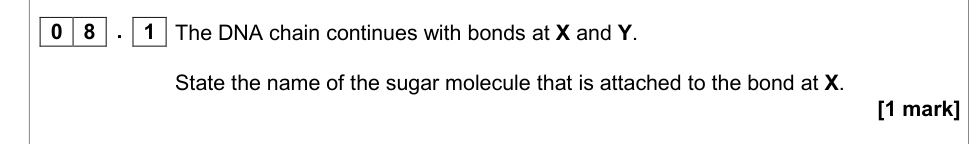 Question from Specimen A-Level Paper 2 Q8.1 (1 marks)