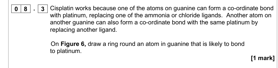 Question from Specimen A-Level Paper 2 Q8.3 (1 marks)