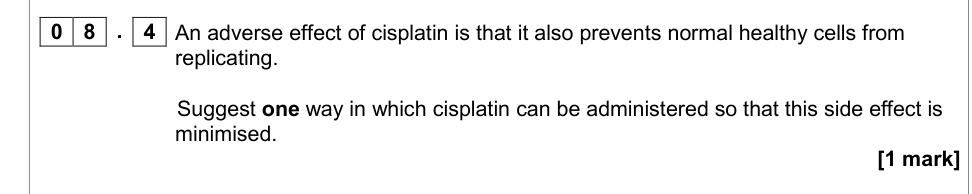 Question from Specimen A-Level Paper 2 Q8.4 (1 marks)
