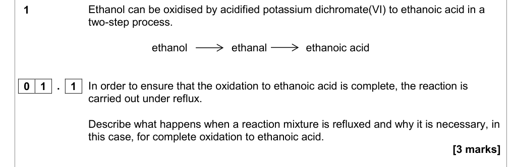 Question from Specimen A-Level Paper 3 Q1.1 (3 marks)