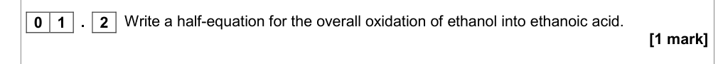 Question from Specimen A-Level Paper 3 Q1.2 (1 marks)