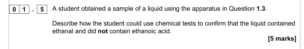 Question from Specimen A-Level Paper 3 Q1.5 (5 marks)